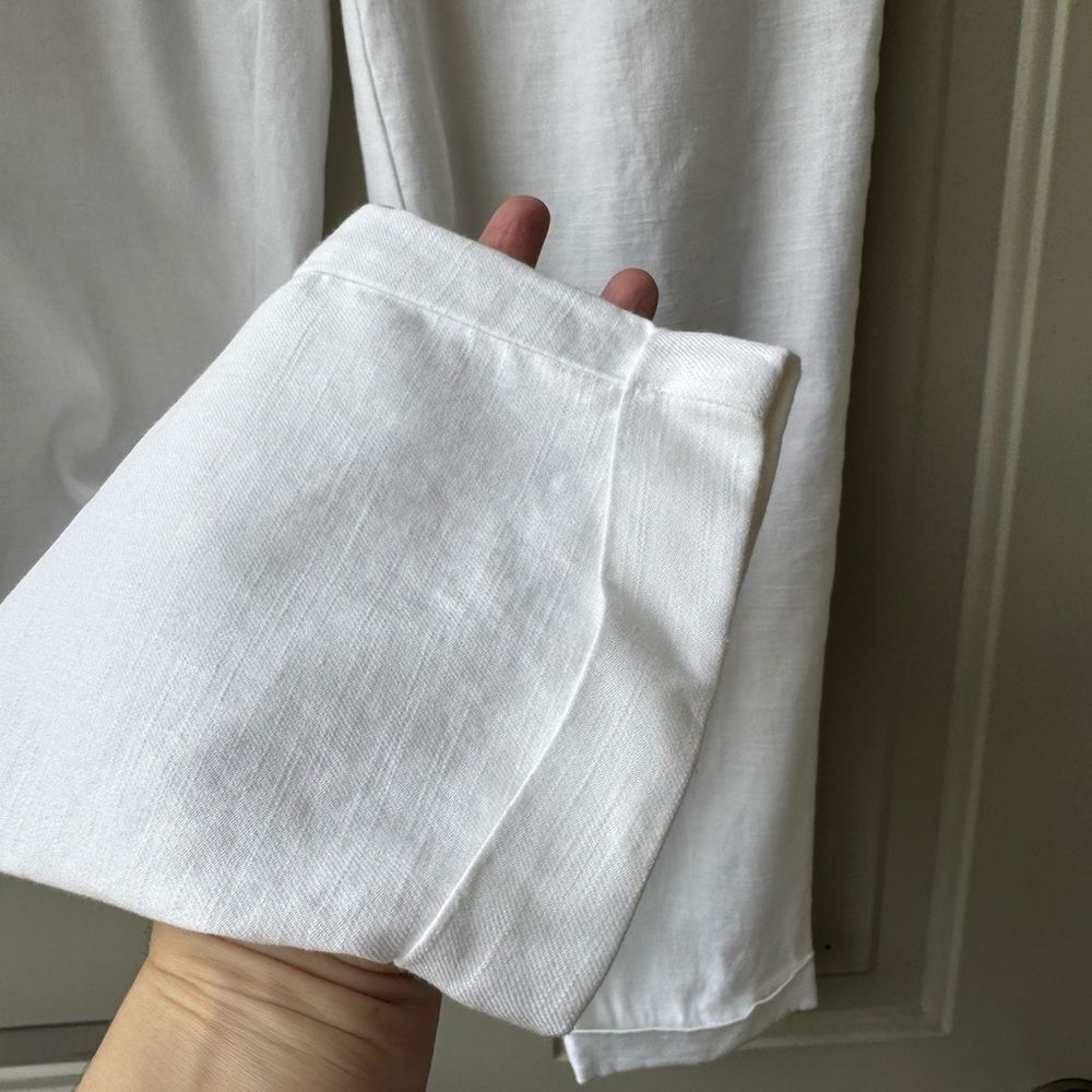 Anthropologie White Nias Trousers Pants By Ett Twa Size 0 - Picture 7 of 16
